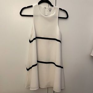 Tobi black and white stripe swing mini dress, xs